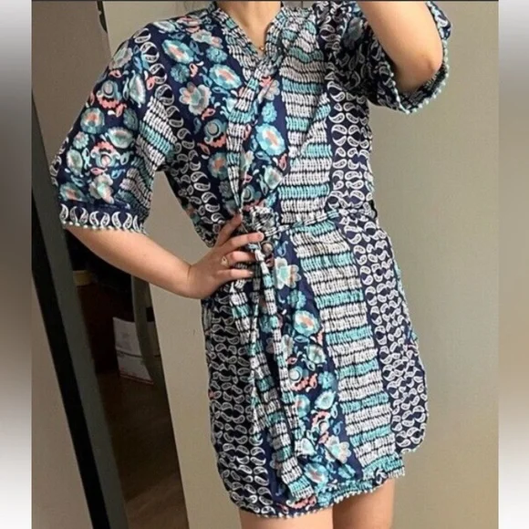 ArtisanNY Paisley Floral kimono style robe - Picture 1 of 3